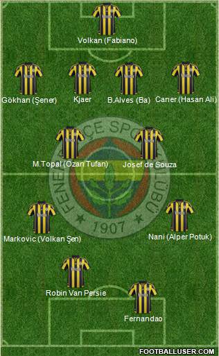 Fenerbahçe SK Formation 2015