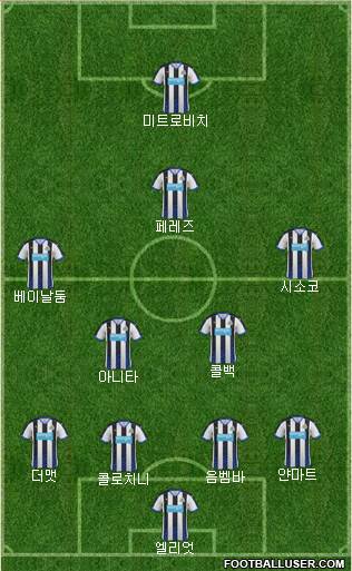 Newcastle United Formation 2015