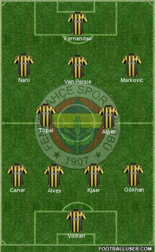 Fenerbahçe SK Formation 2015