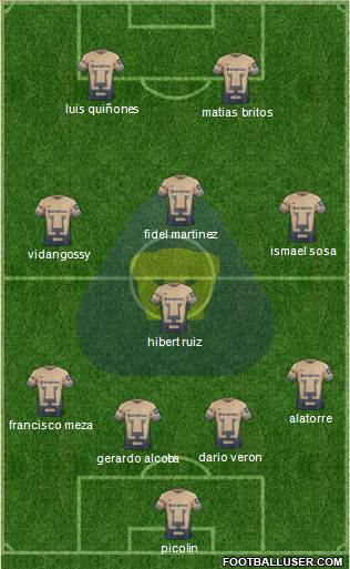 Club de Fútbol Universidad Formation 2015