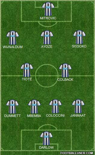 Newcastle United Formation 2016
