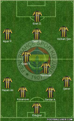 Fenerbahçe SK Formation 2016