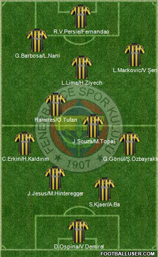 Fenerbahçe SK Formation 2016