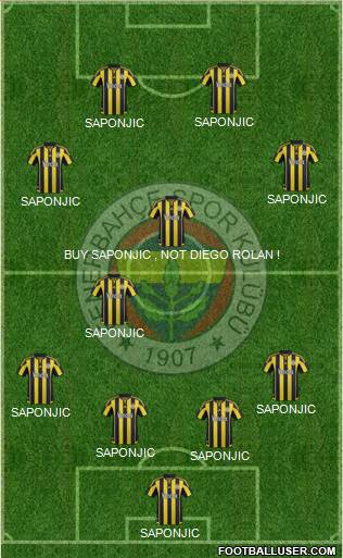 Fenerbahçe SK Formation 2016