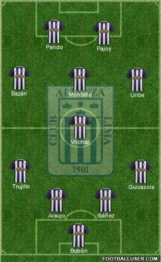 C Alianza Lima Formation 2016