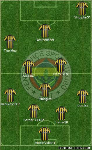 Fenerbahçe SK Formation 2016