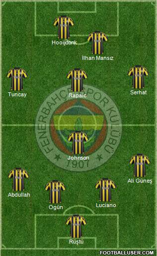 Fenerbahçe SK Formation 2016