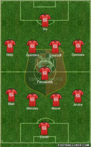 Stade Rennais Football Club Formation 2016