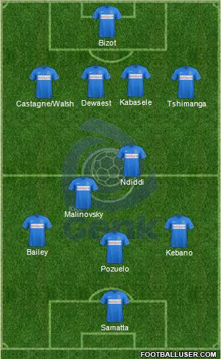 K Racing Club Genk Formation 2016