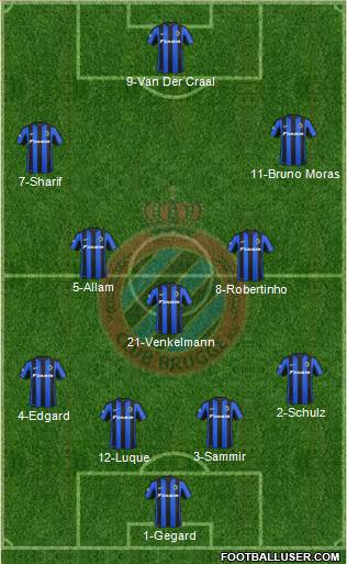 Club Brugge KV Formation 2016