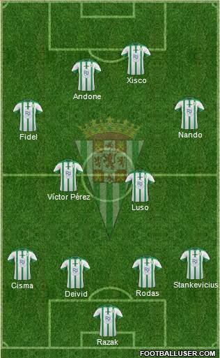 Córdoba C.F., S.A.D. Formation 2016