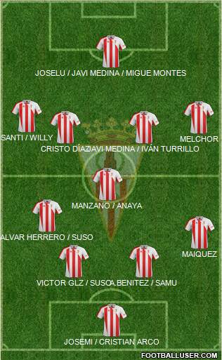 Algeciras C.F. 4-1-4-1 football formation