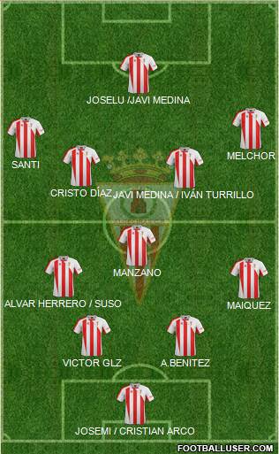 Algeciras C.F. 4-1-4-1 football formation