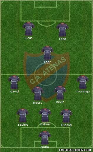 Club Atlético Atenas Formation 2016