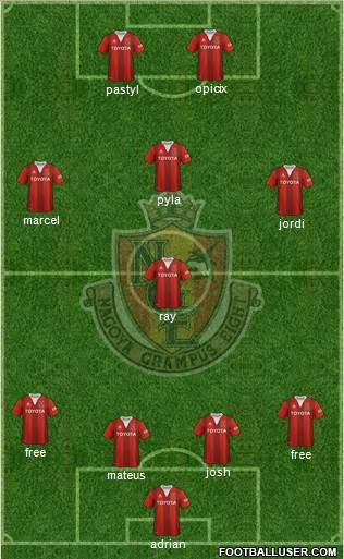 Nagoya Grampus 4-4-2 football formation