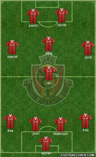 Nagoya Grampus Formation 2016
