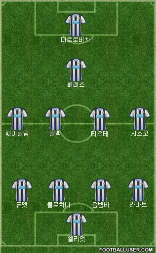 Newcastle United Formation 2016
