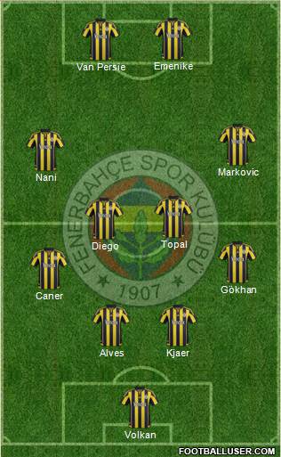 Fenerbahçe SK Formation 2016