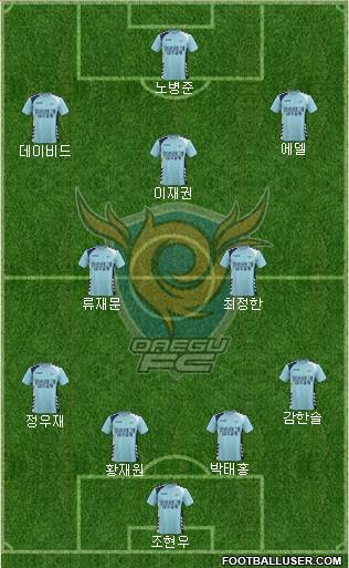 Daegu FC Formation 2016