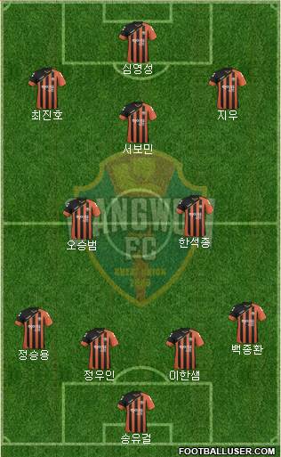 Gangwon FC Formation 2016
