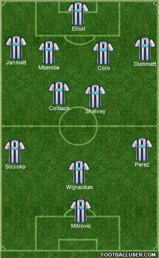 Newcastle United Formation 2016