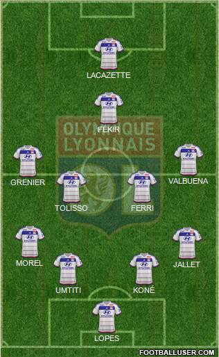 Olympique Lyonnais Formation 2016