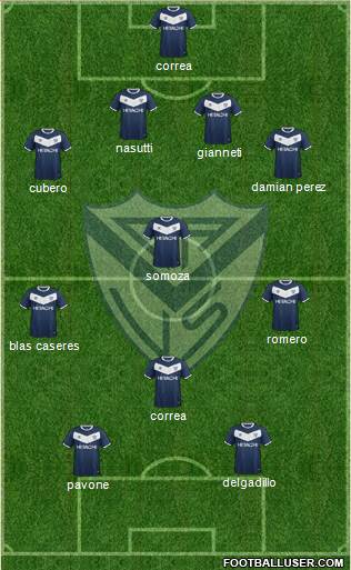 Vélez Sarsfield Formation 2016