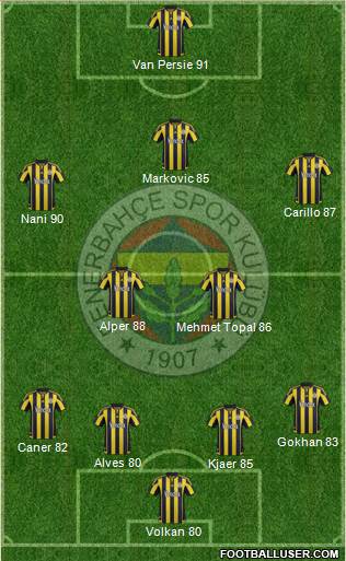 Fenerbahçe SK Formation 2016