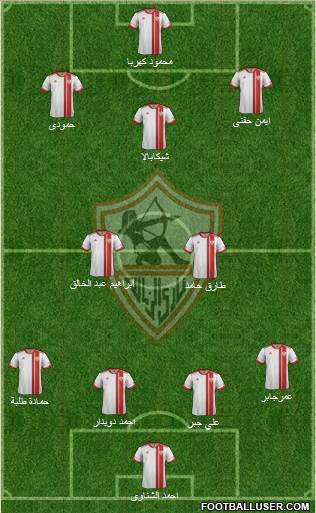 Zamalek Sporting Club Formation 2016