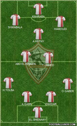 Zamalek Sporting Club Formation 2016