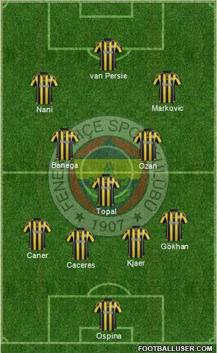 Fenerbahçe SK Formation 2016