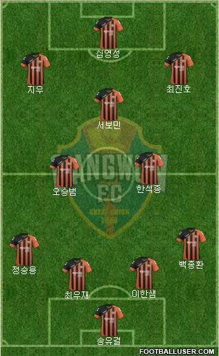Gangwon FC Formation 2016
