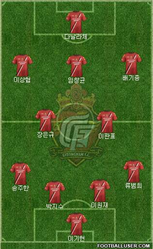 Gyeongnam FC Formation 2016