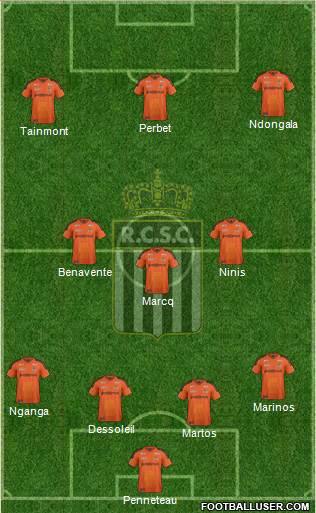 Sporting du Pays de Charleroi 4-3-3 football formation