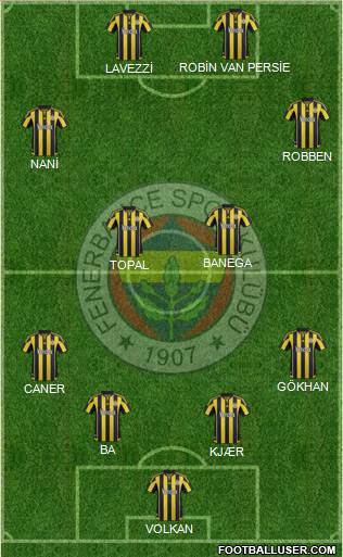 Fenerbahçe SK Formation 2016