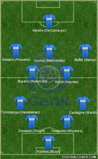 K Racing Club Genk Formation 2016