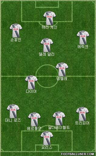 Tottenham Hotspur Formation 2016