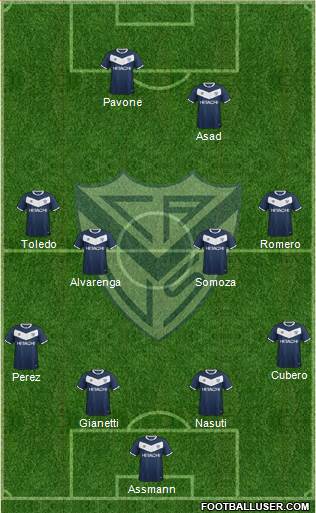 Vélez Sarsfield Formation 2016