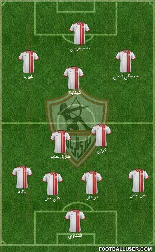 Zamalek Sporting Club Formation 2016