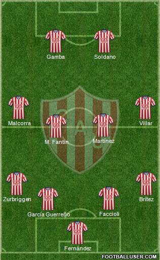 Unión de Santa Fe Formation 2016