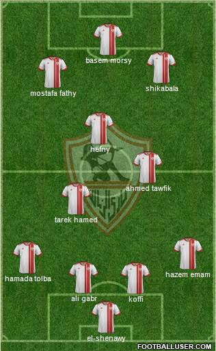 Zamalek Sporting Club Formation 2016