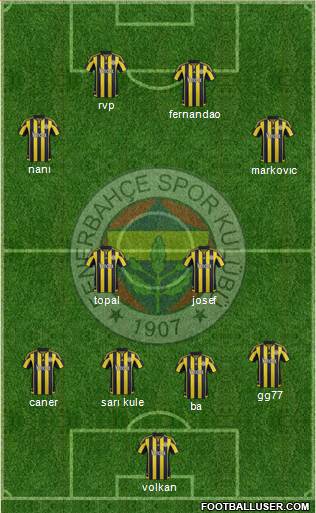 Fenerbahçe SK Formation 2016