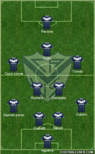 Vélez Sarsfield Formation 2016