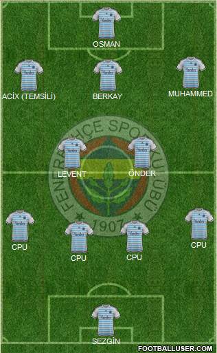 Fenerbahçe SK Formation 2016