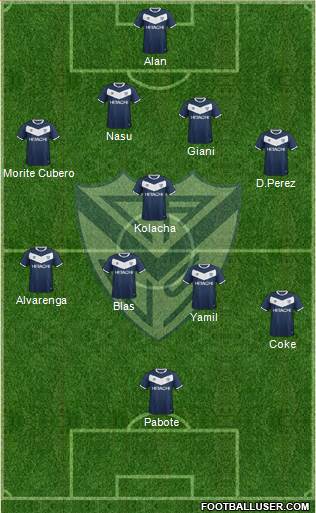 Vélez Sarsfield Formation 2016