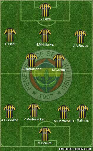 Fenerbahçe SK Formation 2016