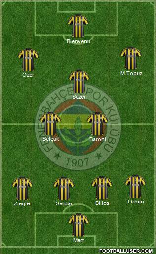 Fenerbahçe SK Formation 2016