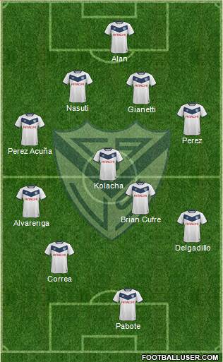 Vélez Sarsfield Formation 2016