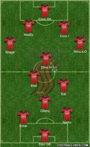 FK Sloboda Tuzla Formation 2016