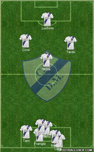 Deportivo Merlo 5-4-1 football formation